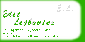 edit lejbovics business card